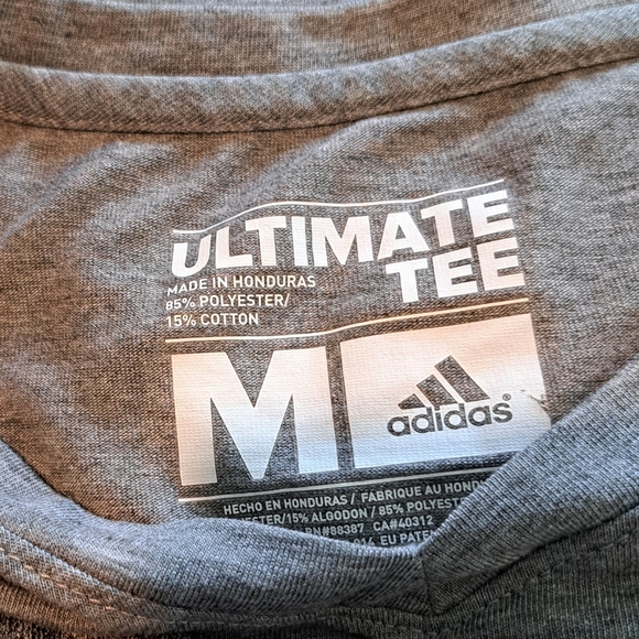 Bundles Adidas Men's Charcoal and Light Gray V-Neck Tees - Picture 10 of 11